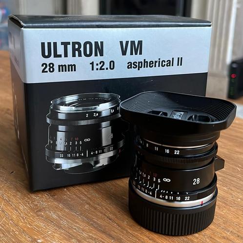 Objectif Voigtlander 28mm 1:2.0 Ultron VM II, TV, Hi-fi & Vidéo, Photo | Lentilles & Objectifs, Comme neuf