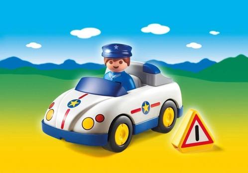 PLAYMOBIL 1.2.3 politieauto, Kinderen en Baby's, Speelgoed | Playmobil, Gebruikt, Complete set, Ophalen of Verzenden