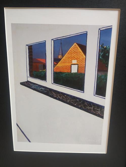Roger Raveel Machelen Kerk, Antiek en Kunst, Kunst | Litho's en Zeefdrukken, Ophalen of Verzenden