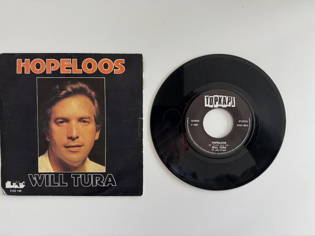 Vinyl EP / Will Tura - Hopeloos, Gebruikt, 7 inch, Ophalen of Verzenden, EP
