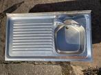 Inox pompbak met afdruipstuk, Doe-het-zelf en Bouw, Sanitair, Ophalen, Zo goed als nieuw, Inox, Wastafel