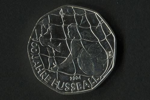 Oostenrijk 5 euro  100 jaar Voetbal 2004 Zilver 800/1000, Postzegels en Munten, Munten | Europa | Euromunten, Setje, 5 euro, Oostenrijk