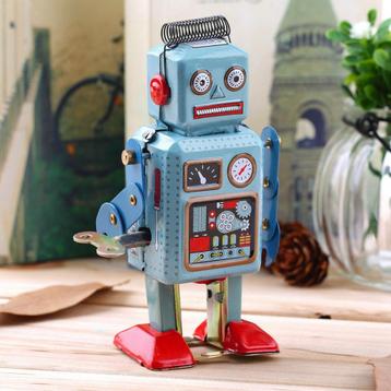 Robot jouet en métal - complet avec clé