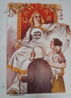 Origineel affiche Caritas Blanco Brussel ?, Verzenden, A1 t/m A3, Reclame, Rechthoekig Staand