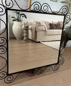 Miroir en métal noir, Ophalen, Vierkant, Nieuw, Minder dan 100 cm