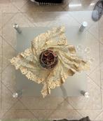 moderne glazen salontafel, Huis en Inrichting, Ophalen, Gebruikt, 50 tot 100 cm, Vierkant