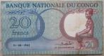 20 Francs 1962 Congo / Goede conditie, Ophalen of Verzenden, Los biljet