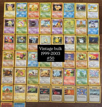 Pokémon vintage bulk lot – 50 verschillende kaarten beschikbaar voor biedingen