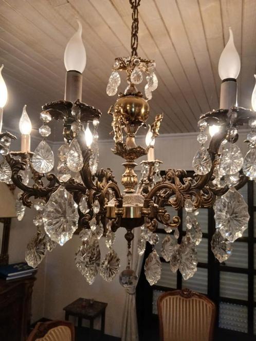 Klassieke kristallen kroonluchter, Huis en Inrichting, Lampen | Kroonluchters, Ophalen