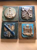 4 antieke tegels - 1958 - Guerin, Antiquités & Art, Antiquités | Céramique & Poterie, Enlèvement