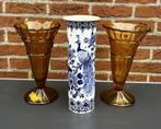 Lot 16 vazen klein en groot, Huis en Inrichting, Ophalen, Gebruikt, Overige kleuren, Glas