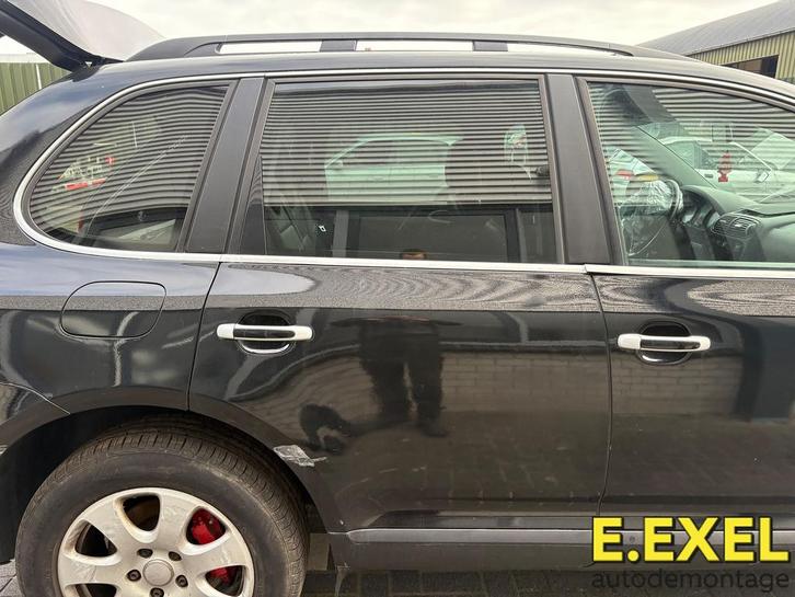Deur rechts achter Porsche Cayenne 9PA 2002-2007 Zwart, Auto-onderdelen, Carrosserie, Deur, Porsche, Achter, Rechts, Gebruikt