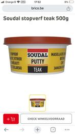 2 pots de mastic pour teck Soudal (brun) 2x 500g, Enlèvement ou Envoi, Neuf