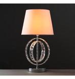 Modern Chrome Acryl Jewel Tafellamp Roze kristal led lamp, Ophalen of Verzenden, Nieuw, Glas, 50 tot 75 cm
