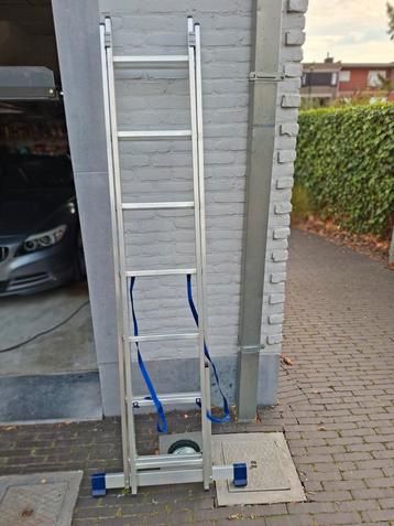 Aluminium ladder Escalo Stabilo te koop, 2x 7 treden beschikbaar voor biedingen