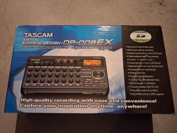 Tascam DP-008 EX opnameapparatuur, Muziek en Instrumenten, Midi-apparatuur, Zo goed als nieuw, Ophalen