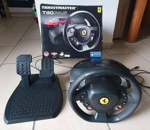Thrustmaster T80 RW Ferrari 488 GTB pour PC, PS4, PS5 et pro, Games en Spelcomputers, Spelcomputers | Overige Accessoires, Zo goed als nieuw