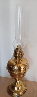 Koperen olielamp /  petrolium lamp, Antiek en Kunst, Ophalen