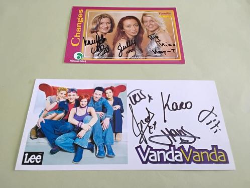 2 Fotokaarten, Verzamelen, Muziek, Artiesten en Beroemdheden, Zo goed als nieuw, Ophalen of Verzenden