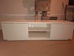 Wit tv-meubel 160 cm – schuifdeuren – moet weg wegens verhui, Huis en Inrichting, Ophalen, Zo goed als nieuw
