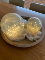 2 glazen kerstballen om lichtjes onder te steken, Enlèvement, Comme neuf