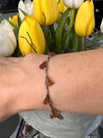 925 zilveren armband met amber,, Ophalen of Verzenden