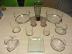 Een tiental glazen vazen en kommen., Enlèvement ou Envoi, Comme neuf, Intérieur