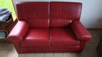 Canapé divan cuir rouge à donner, 150 à 200 cm, Deux personnes, Banc droit, Enlèvement