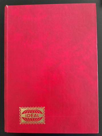 rood postzegelalbum met 64 witte pagina's beschikbaar voor biedingen