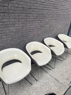 4 stoelen, Huis en Inrichting, Stoelen, Ophalen, Wit, Leer, Zo goed als nieuw