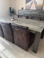 Grote ettafel met 6 stoelen, Ophalen, Gebruikt, Landelijk, Vijf personen of meer