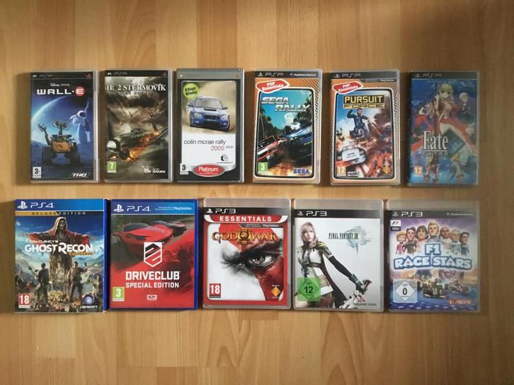 Games PSP + PS4 + PS3, Games en Spelcomputers, Spelcomputers | Sony PSP, Zo goed als nieuw, PSP, Ophalen of Verzenden