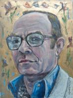 KIMON SYNESSIOS / MANNENPORTRET OLIEVERF 40x30cm SIG CHASSIS, Antiek en Kunst, Kunst | Schilderijen | Modern, Ophalen of Verzenden