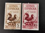 Guinea Espanola 1952 - vogels - Bruinoorneushoornvogel *, Postzegels en Munten, Postzegels | Afrika, Ophalen of Verzenden, Guinee