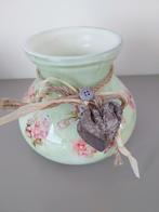 Gedecoreerde vaas, Maison & Meubles, Accessoires pour la Maison | Vases, Enlèvement, Neuf, Vert