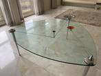 eettafel glas/chroom design Baleri Italia, Huis en Inrichting, Overige vormen, 150 tot 200 cm, 150 tot 200 cm, Gebruikt