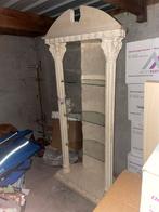 Étagère grecque + miroir et lampe en marbre