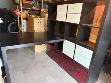 IKEA Kallax kast met bureau, Enlèvement, Utilisé