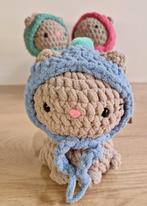 Poes/kat met muts blauw, Ophalen of Verzenden, Nieuw, Poes