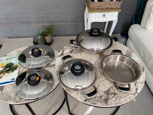 Amc pannen / potten met 2 snelkookdeksel, Huis en Inrichting, Keuken | Potten en Pannen, Zo goed als nieuw, Pannenset, Ophalen of Verzenden