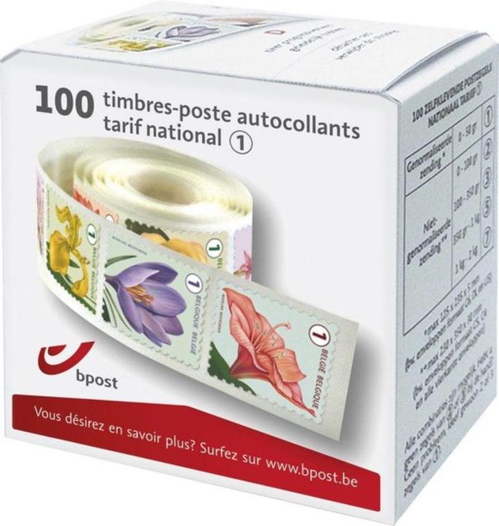 Bpost 100 postzegels doosje nr 1 MET KORTING, Postzegels en Munten, Postzegels | Europa | België, Postfris, Postfris, Ophalen of Verzenden