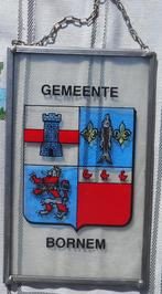 Glas in loodraam- Bornem, Antiek en Kunst, Curiosa en Brocante, Ophalen of Verzenden