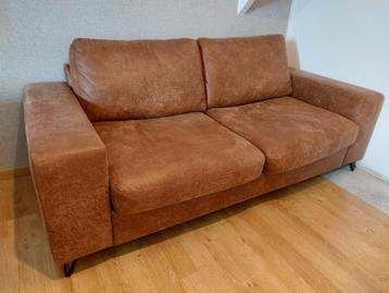 Zetel 2.5 zit cognac lederlook, Enlèvement, Utilisé, Autres matériaux, Autres dimensions