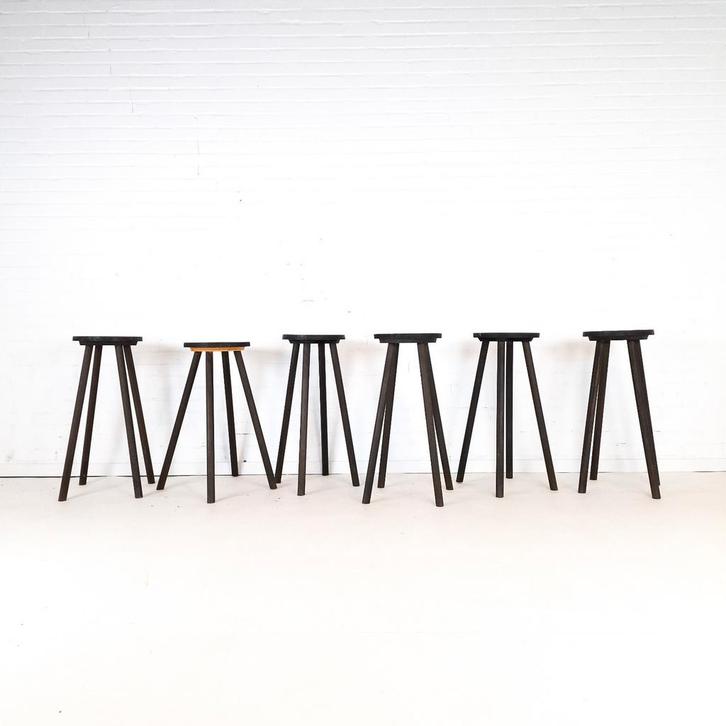 6x vintage barkruk, Antiek en Kunst, Antiek | Meubels | Stoelen en Sofa's, Ophalen