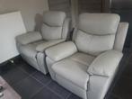2 fauteuils cuir relax électrique avec prise Gsm neuf, Maison & Meubles, Comme neuf, Enlèvement, Cuir