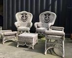 Antieke Victoriaanse rotan tuinset wicker bamboe rattan 1900, Antiek en Kunst, Ophalen