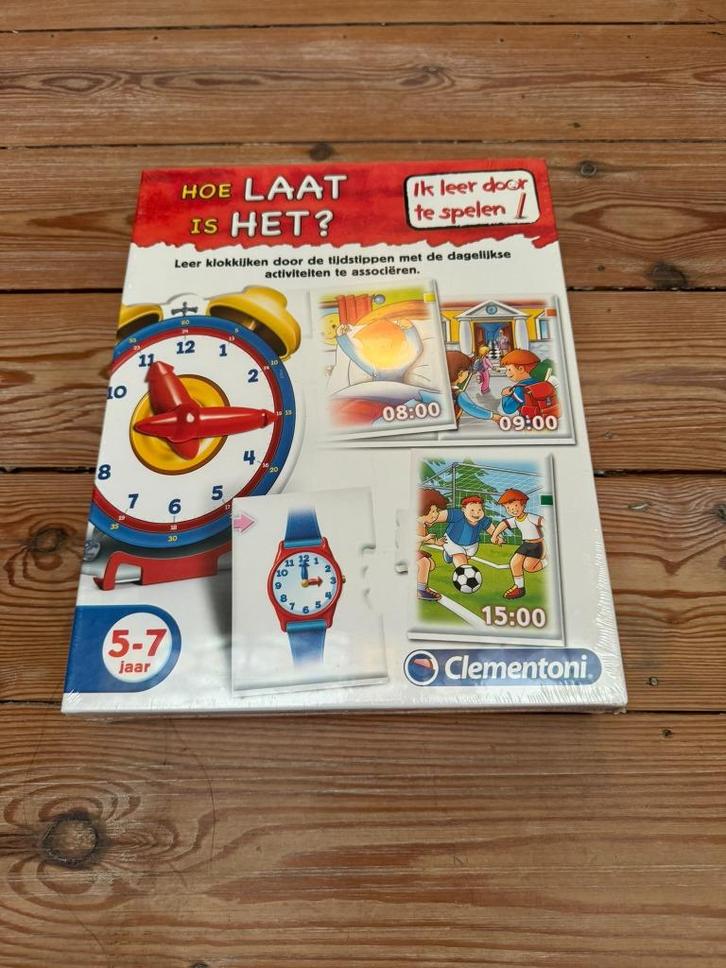 Clementoni - Hoe laat is het?, Kinderen en Baby's, Speelgoed | Educatief en Creatief, Nieuw, Rekenen, Ontdekken, Ophalen of Verzenden