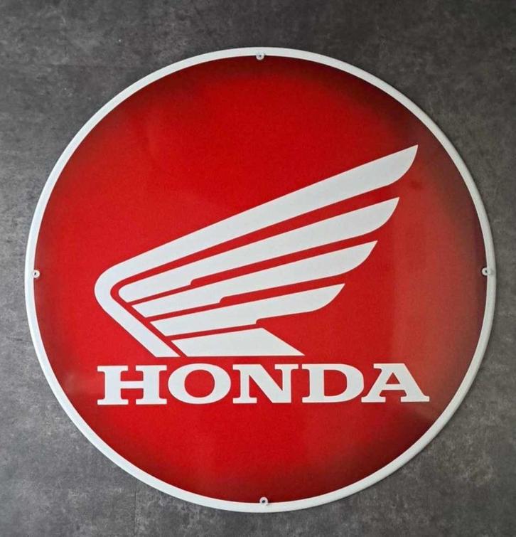 Honda logo zwaar emaillen reclame decoratie bord en andere, Verzamelen, Merken en Reclamevoorwerpen, Zo goed als nieuw, Reclamebord