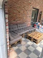 Loungeset paletten, Tuin en Terras, Ophalen, Gebruikt, 6 zitplaatsen, Loungeset