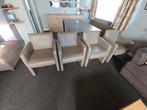 Eetkamer stoeltjes op wielen met arm leuning, Huis en Inrichting, Stoelen, Ophalen